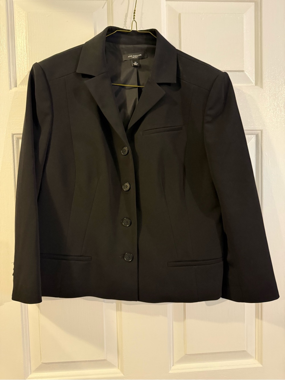 Ann Taylor Black Women's Four-Button Tailored Blazer